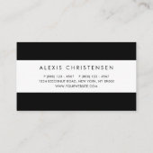 Zwart-wit strepen Patroon Hedendaags Visitekaartje (Achterkant)