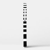 Zwart & Wit Strepen Roze Bloemen Monogram Case-Mate iPhone Case (Achterkant / Links)