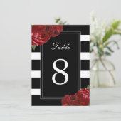 Zwart-wit Strepen Tafelnummers (Staand voorkant)