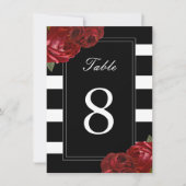 Zwart-wit Strepen Tafelnummers (Voorkant)