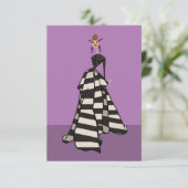 Zwart & Wit Strepen Vrouw Mode Platte Kaart (Staand voorkant)