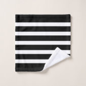 Zwart-wit strepenpatroon bad handdoek (Wasdoekje)