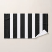 Zwart-wit strepenpatroon bad handdoek (Handdoek)