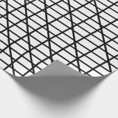 Zwart-wit strepenpatroon   cadeaupapier (Hoek)