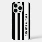 Zwart-wit strepenpatroon Persoonlijk  Case-Mate iPhone Case (Achterkant)