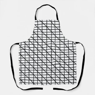 Zwart-wit strepenpatroon schort
