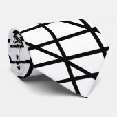 Zwart-wit strepenpatroon stropdas (Opgerold)