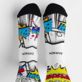 Zwart-wit stripboek op maat sokken (Top)