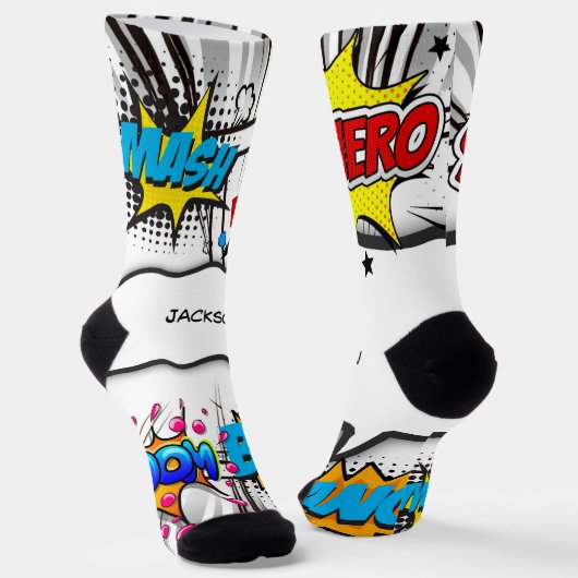 Zwart-wit stripboek op maat sokken (Gebogen)