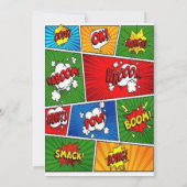 Zwart-wit stripboek Verjaardagsfeest Kaart (Achterkant)