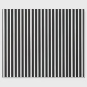 Zwart-wit Stripe Gift Wrapping Paper Cadeaupapier (Vlak)