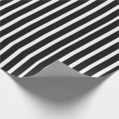 Zwart-wit Stripe Gift Wrapping Paper Cadeaupapier (Hoek)