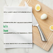 Zwart wit Stripe keukenhanddoek (Quarter Fold)