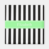 Zwart wit Stripe Mint Magneet (Voorkant)