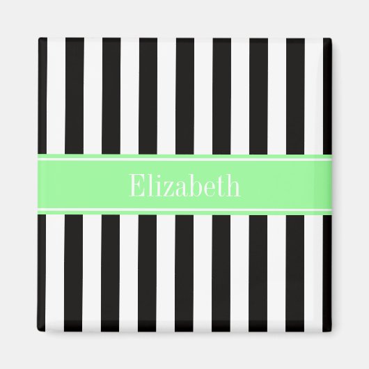 Zwart wit Stripe Mint Magneet (Voorkant)