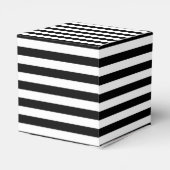 Zwart-wit Stripe Patroon Bedankdoosjes (Achterkant)