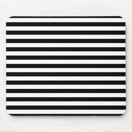 Zwart-wit Stripe Patroon Muismat (Voorkant)