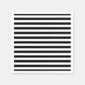 Zwart-wit Stripe Patroon Servetten (Voorkant)