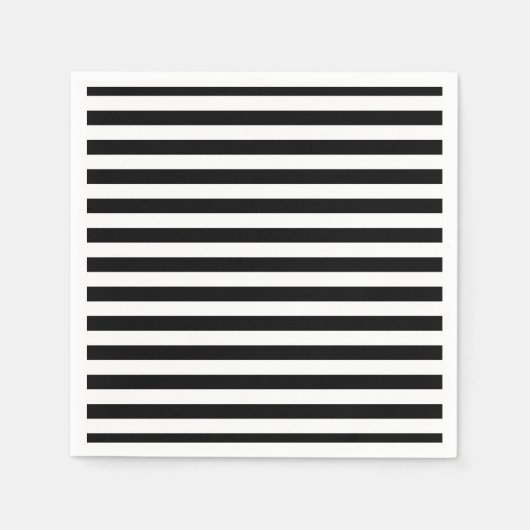 Zwart-wit Stripe Patroon Servetten (Voorkant)