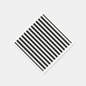 Zwart-wit Stripe Patroon Servetten (Hoek)