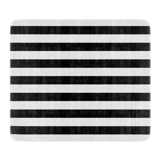 Zwart-wit Stripe Patroon Snijplank (Voorkant)