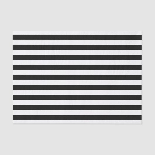 Zwart-wit Stripe Patroon Tissuepapier (Voorkant)