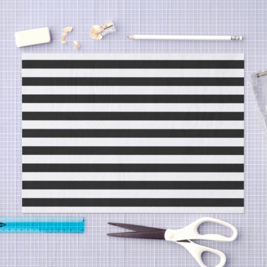 Zwart-wit Stripe Patroon Tissuepapier (Craft)