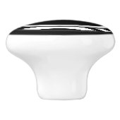 Zwart-wit Stripe Trim Keramische Knop (Zijkant)