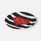 Zwart-wit Stripe Vrijgezellenfeesten Borden Papieren Bordje (Gekanteld)