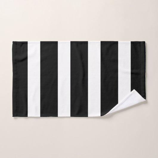 Zwart-wit Striped Bad Handdoek (Handdoek)