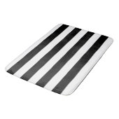 Zwart-wit Striped Badmat (Gekanteld)