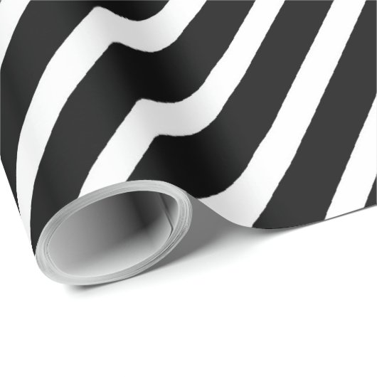 Zwart-wit Striped Cadeaupapier (Rol Hoek)