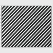 Zwart-wit Striped Cadeaupapier (Vlak)
