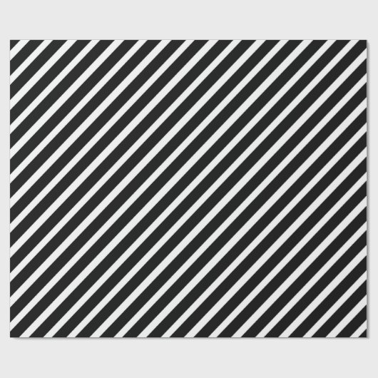 Zwart-wit Striped Cadeaupapier (Vlak)