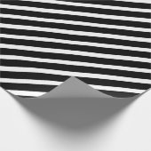Zwart-wit Striped Cadeaupapier (Hoek)