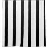 Zwart-wit Striped Douchegordijn (Voorkant)