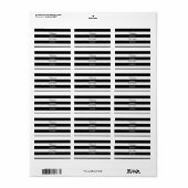Zwart-wit Striped Etiket (Full Sheet)
