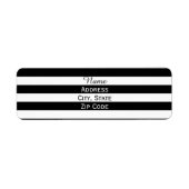 Zwart-wit Striped Etiket (Voorkant)