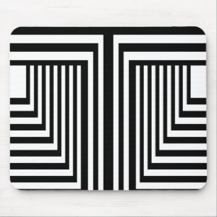 Zwart-wit Striped Muismat