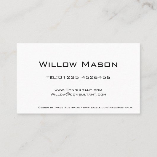 Zwart-wit Striped Professional Visitekaartje (Achterkant)