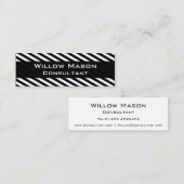 Zwart-wit Striped Professional Visitekaartje (Voorkant / Achterkant)