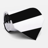 Zwart-wit Striped Stropdas (Opgerold)