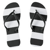 Zwart-wit Striped Teenslippers (Voetbed)