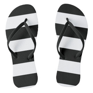 Zwart-wit Striped Teenslippers