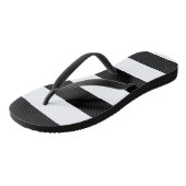 Zwart-wit Striped Teenslippers (Schuin)