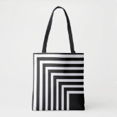 Zwart-wit Striped Tote Bag (Voorkant)