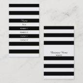 Zwart-wit Striped Visitekaartje (Voorkant / Achterkant)