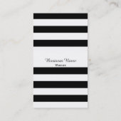Zwart-wit Striped Visitekaartje (Achterkant)