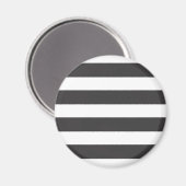 Zwart-wit Stripes Magnet (Voorkant / Achterkant)