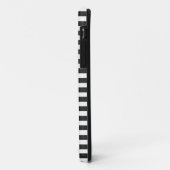Zwart-wit Stripes Monogram Iphone 5/5S Hoesje (Achterkant/links)